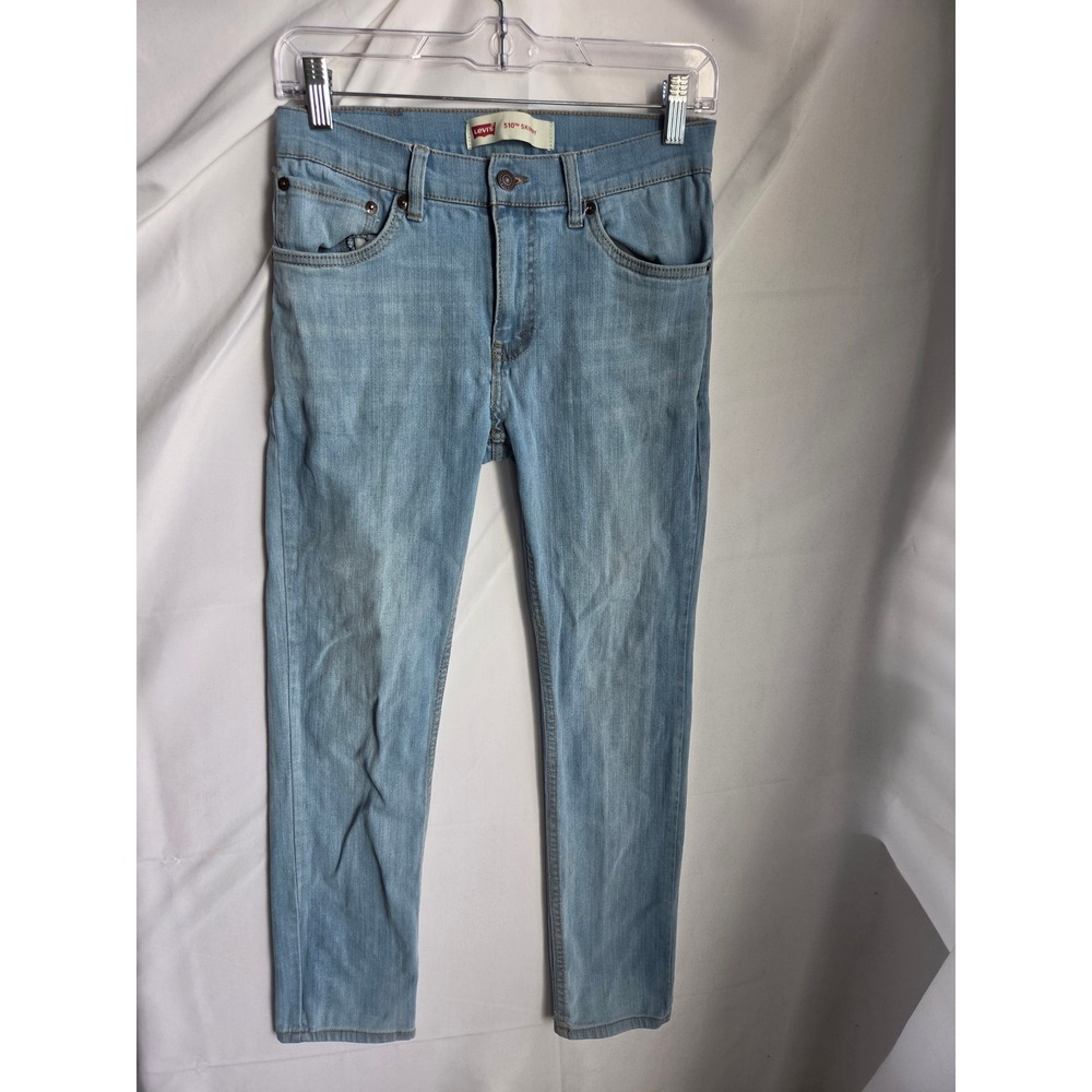 Levis 510 Skinny Jeans Boys Reg Light Blue Light Wash Skinny Mid Rise